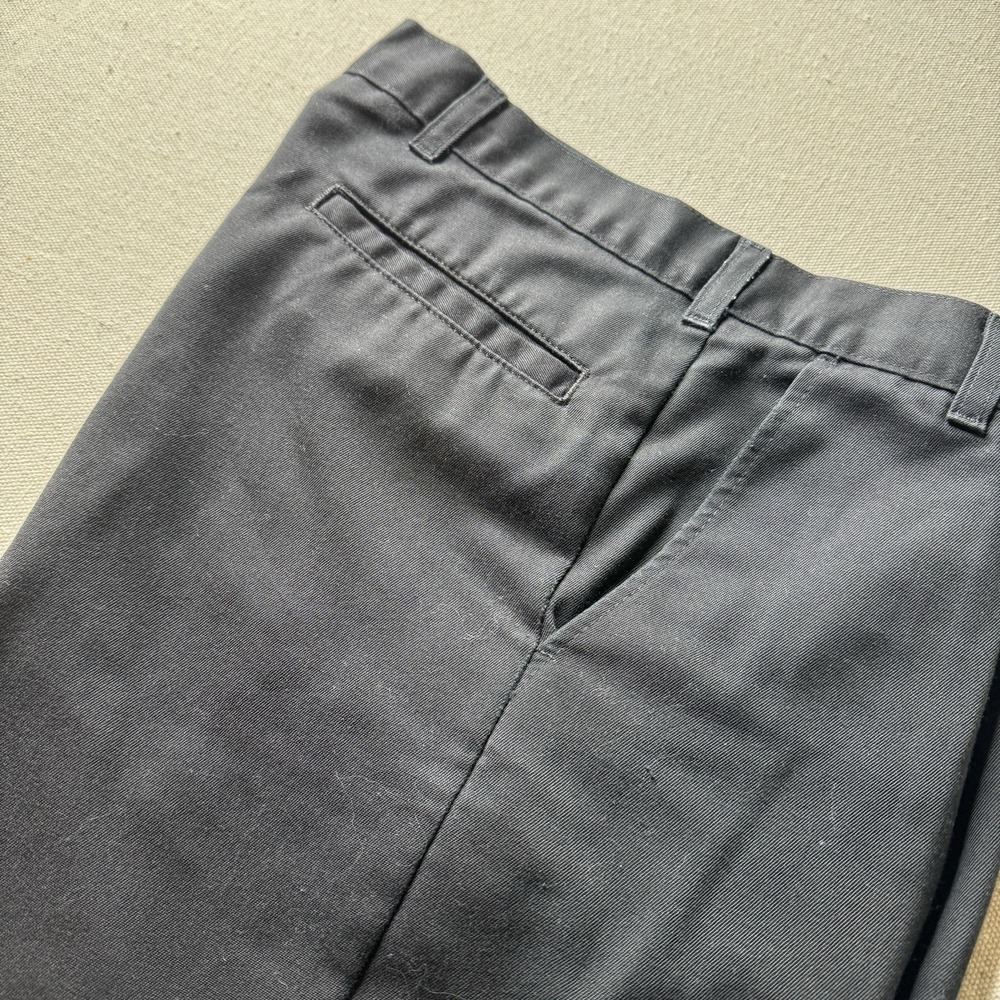 Dickies Chino Work Wear Pants 28x29 actual Straight Flat Front Black‎